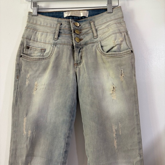 Lanca Perfume Light Wash Jeans Stretch Distressed Brazilian 36 Skinny - Picture 4 of 14